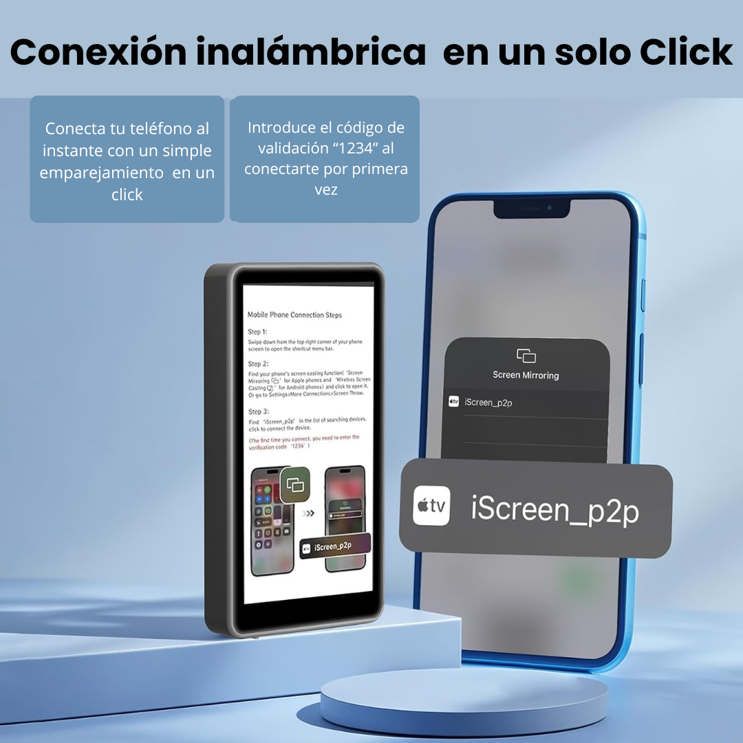 SelfieView pantalla trasera magnética para selfies