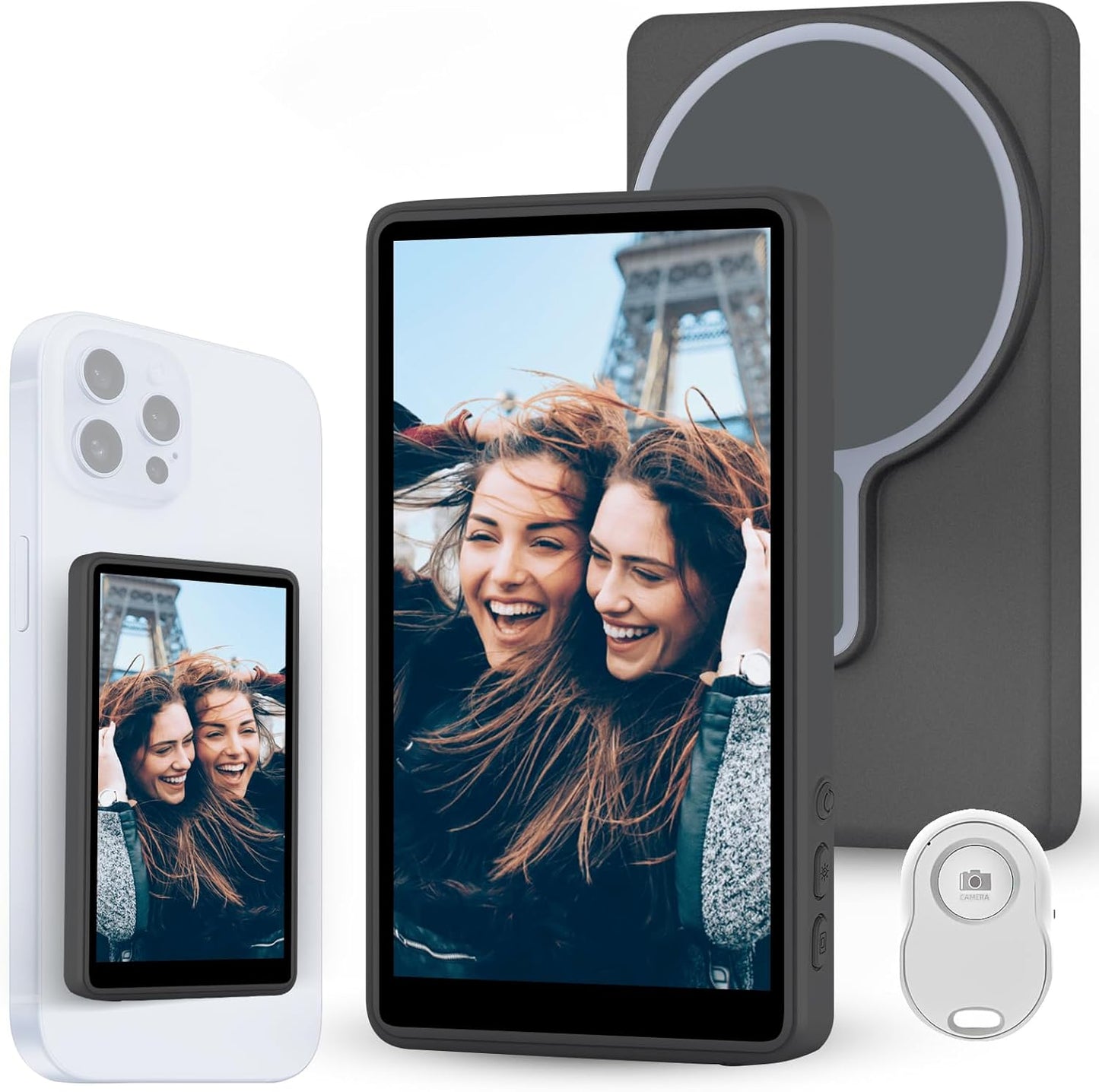 SelfieView pantalla trasera magnética para selfies