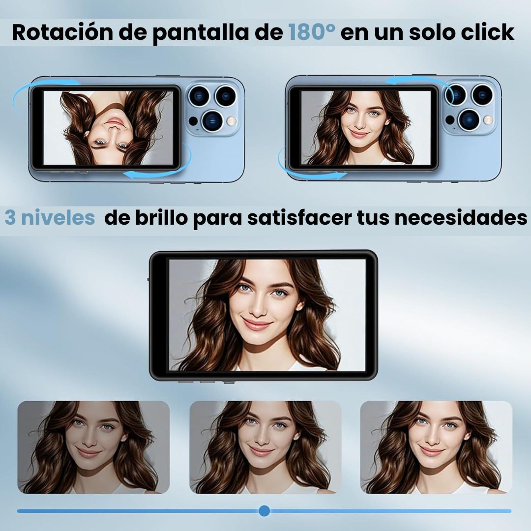 SelfieView pantalla trasera magnética para selfies