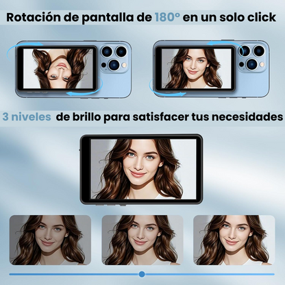 SelfieView pantalla trasera magnética para selfies